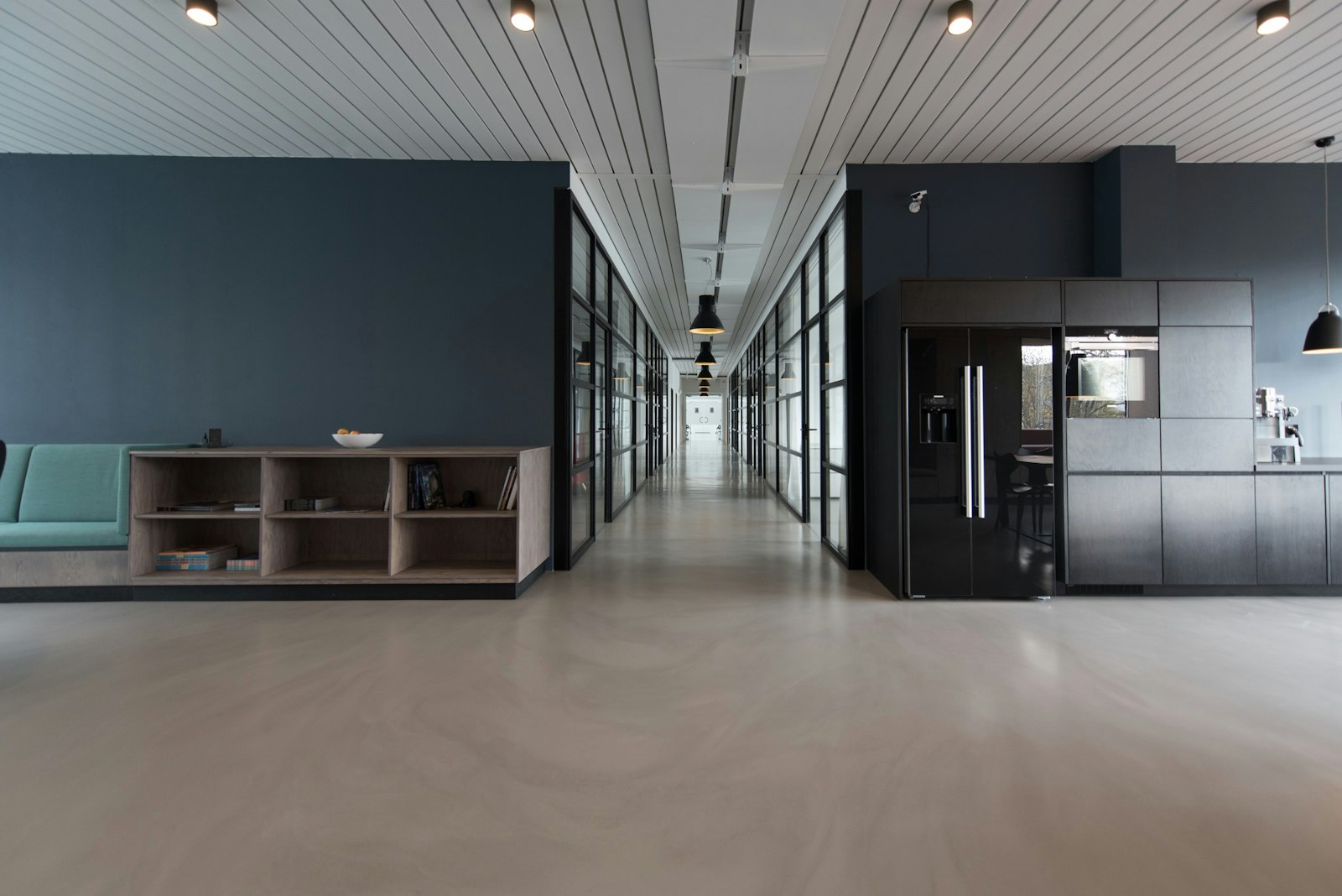Open-plan commercial office interior