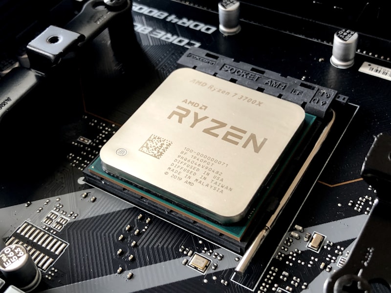 Processor seated on a computer mainboard